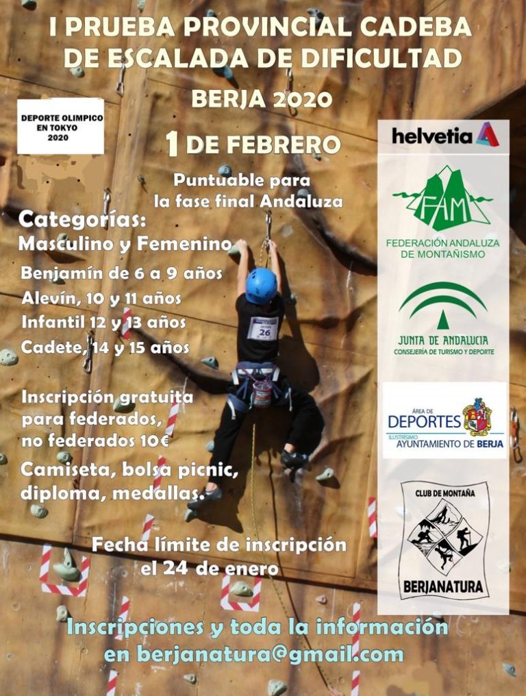 Abiertas las inscripciones para la I Prueba Provincial CADEBA de Escalada de Dificultad de Almería