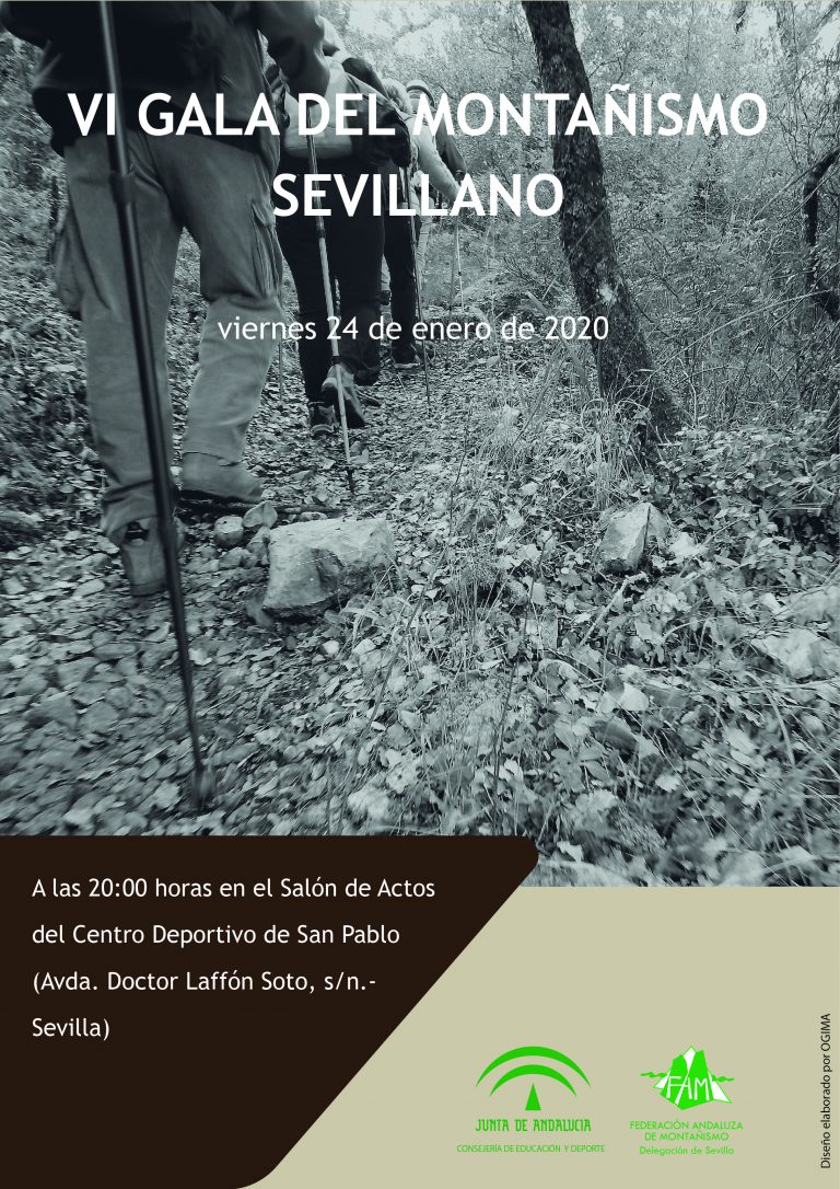 La VI Gala del Montañismo Sevillano, este viernes en el Centro Deportivo de San Pablo