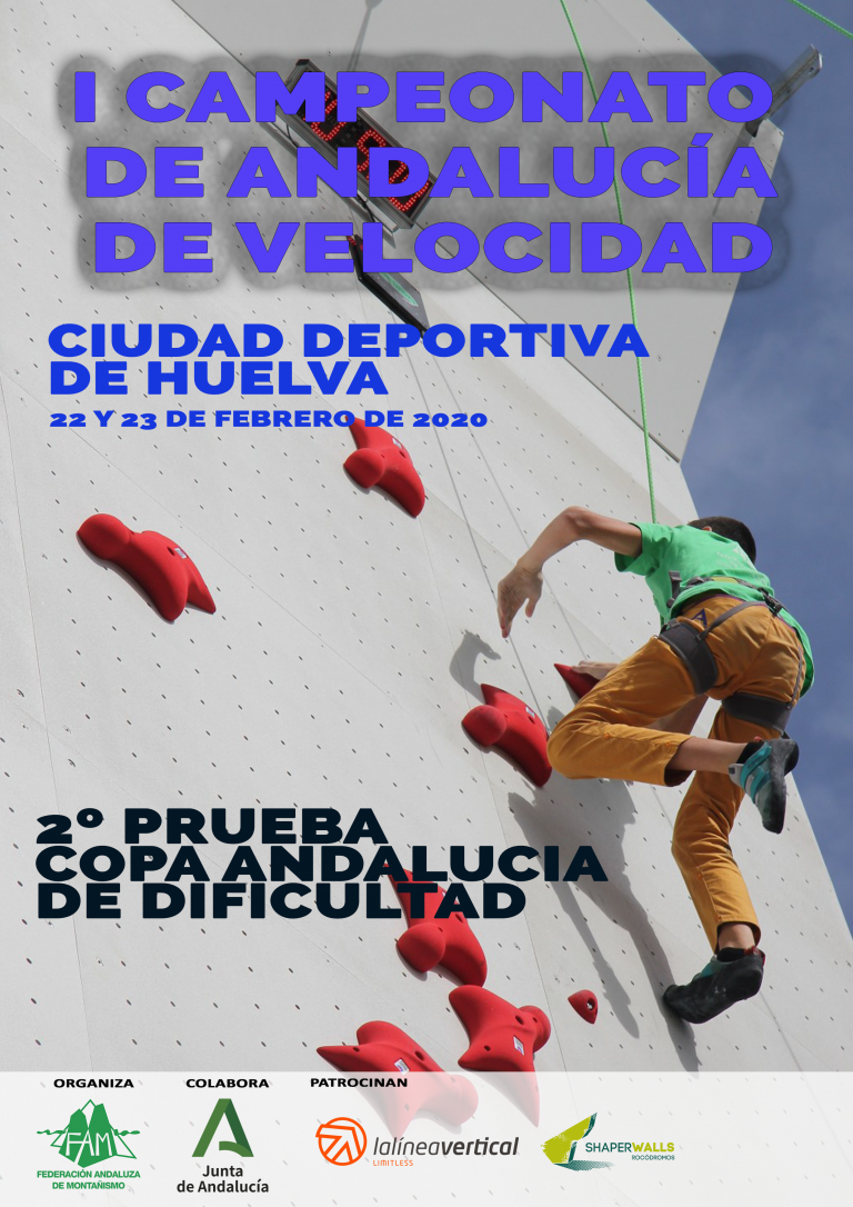 Abiertas las inscripciones para la 2ª prueba de Copa Andaluza de Dificultad y Campeonato de Andalucía de Velocidad