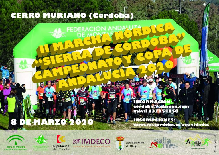 Últimas plazas para la II MN Sierra de Córdoba, Campeonato de Andalucía 2020 de Marcha Nórdica 2020