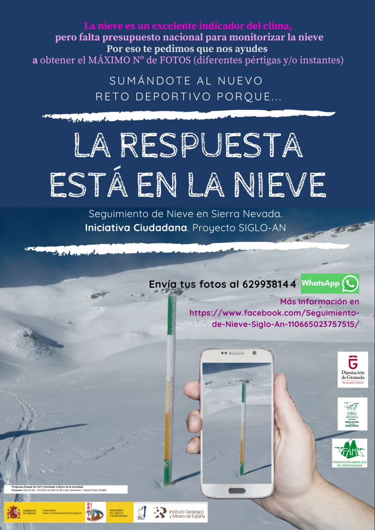 La FAM anima a seguir colaborando con el programa de seguimiento de nieve en Sierra Nevada Proyecto Siglo-AN