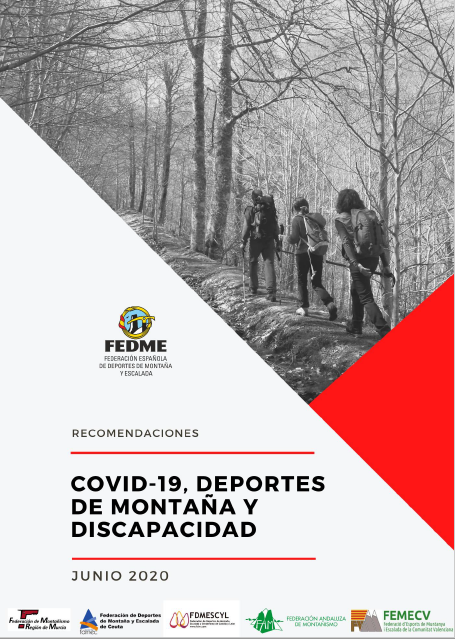 Recomendaciones FEDME Covid-19, deportes de montaña y discapacidad