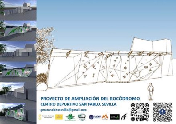 La ampliación del rocódromo de San Pablo en Sevilla empieza a tomar forma