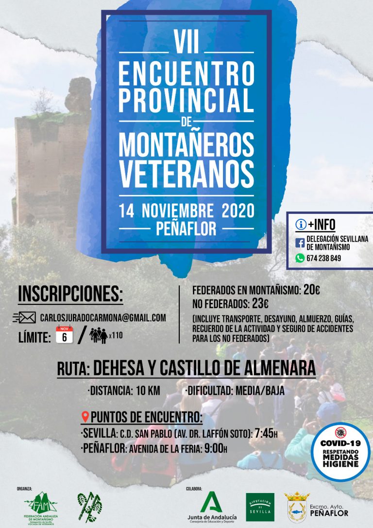Peñaflor acogerá el VII Encuentro de Montañeros Veteranos de Sevilla el 14 de noviembre