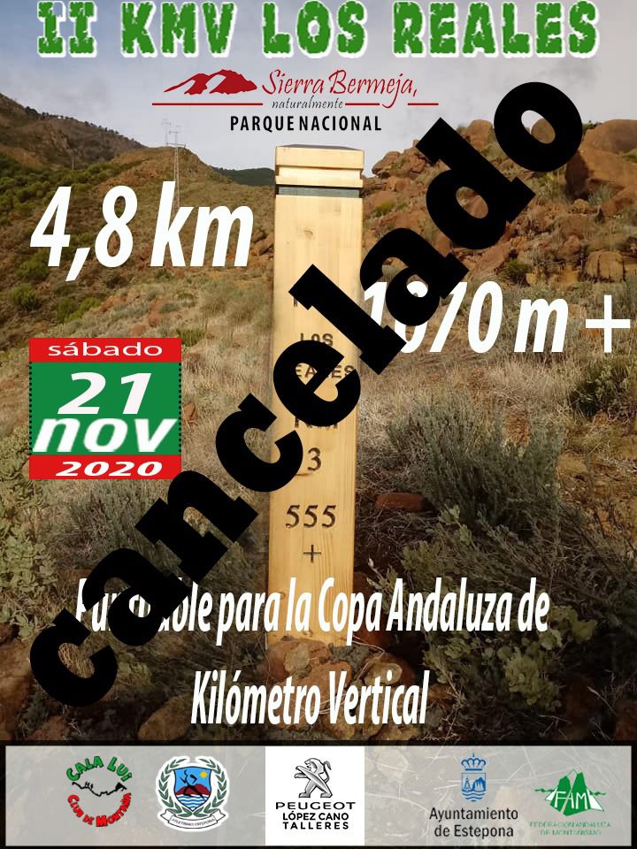 Cancelado el KV Los Reales en Sierra Bermeja