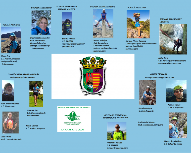 La Delegación Territorial de Málaga afronta un nuevo ejercicio con un equipo ampliamente reforzado y con el fin de un acercamiento permanente con los federados y federadas