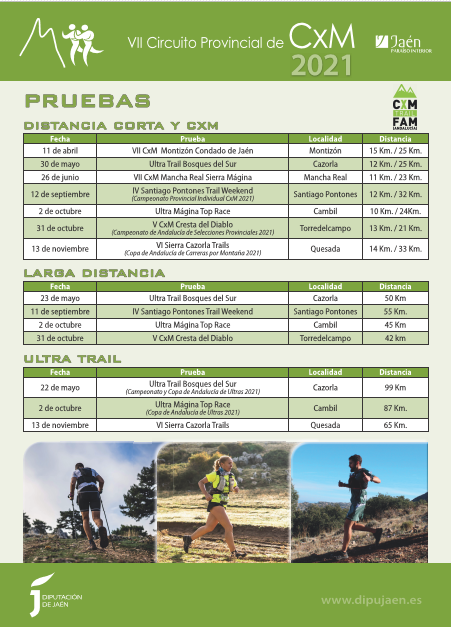 El VII Circuito Provincial de Jaén de CxM comienza el próximo 11 de abril con la CxM Montizón Condado de Jaén
