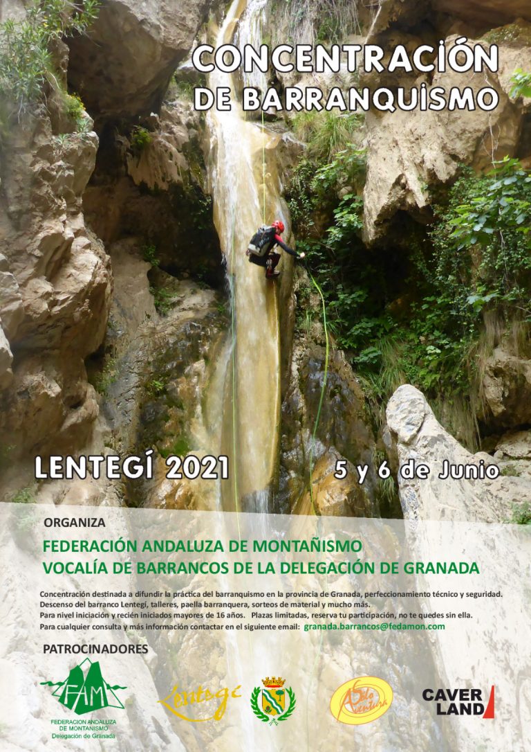 La delegación de la FAM en Granada organiza una concentración de Barranquismo en Lentegí