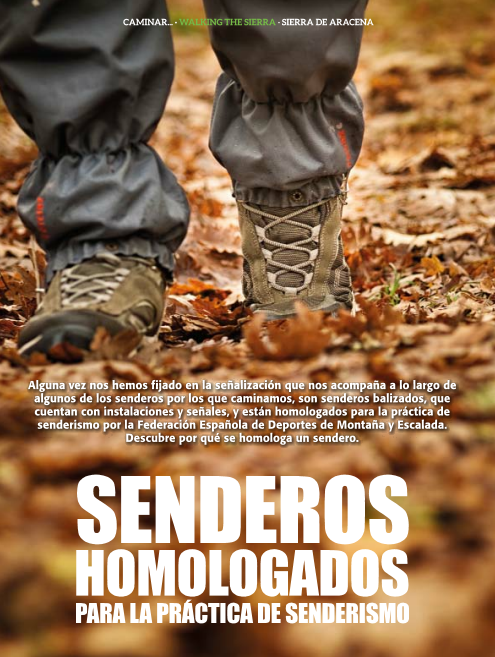La FAM remarca en la revista Aracena Natural la importancia de los senderos homologados para la práctica senderismo