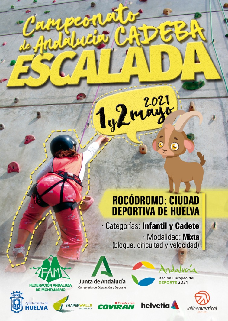 El rocódromo de la Ciudad Deportiva de Huelva acoge el 1 y 2 de mayo la Final del CADEBA de Escalada