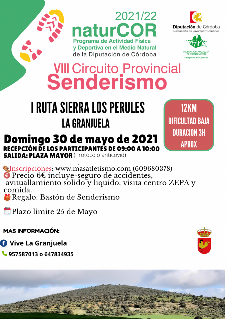 El circuito NaturCOR llega a su tercera cita con la Ruta Sierra Los Perules