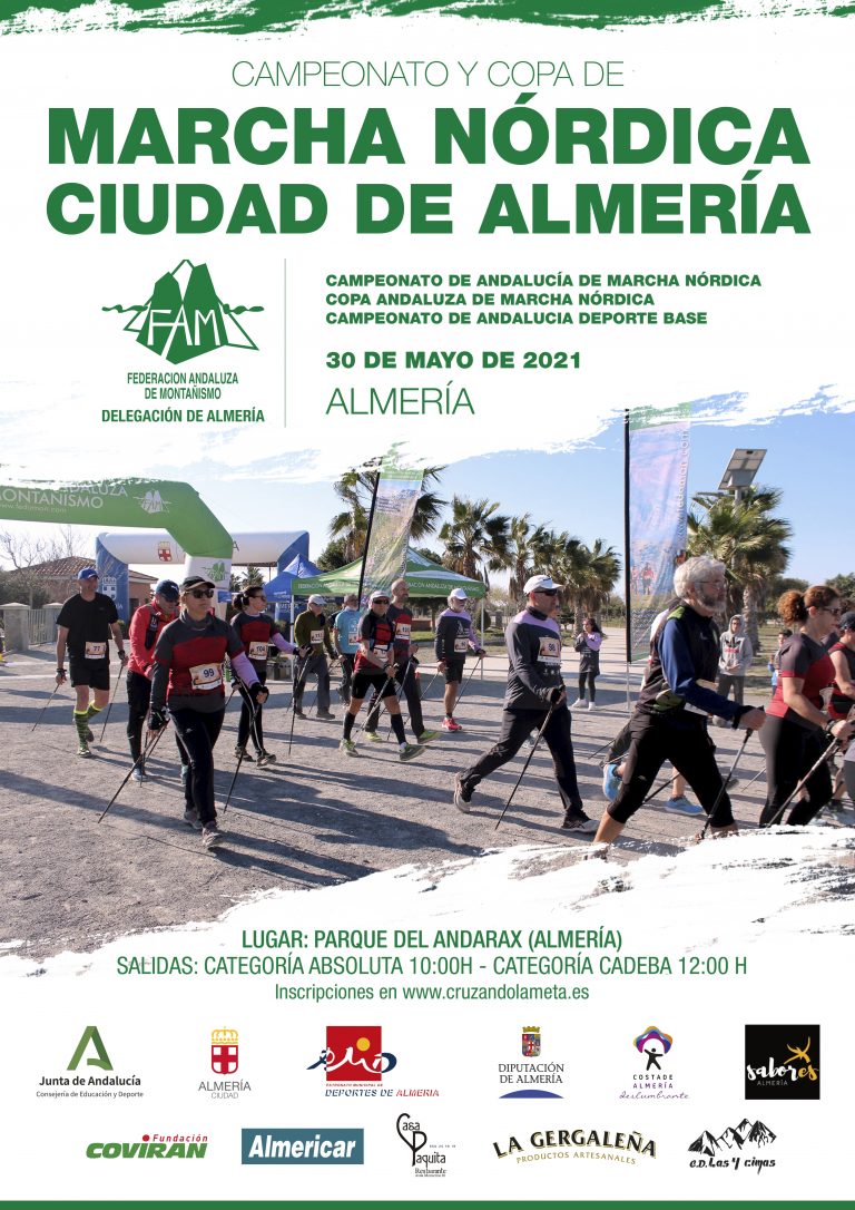 Las selecciones provinciales de Marcha Nórdica, preparadas para el Campeonato de Andalucía CADEBA de este domingo en Almería, a su vez Andaluz absoluto y primera prueba de Copa 2021
