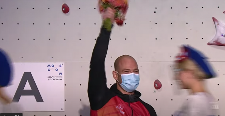 Erik Noya, subcampeón del Mundo en Moscú de Escalada de Velocidad
