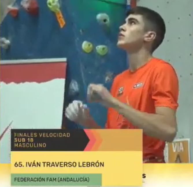Publicado en YouTube FAM el vídeo de la espectacular final de Iván Traverso para conseguir un histórico oro en el Campeonato de España de Escalada Velocidad Juvenil