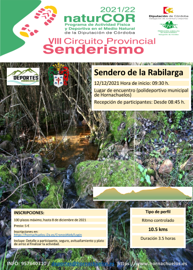 Hornachuelos, sede este domingo de la décima cita del VIII Circuito de Senderismo naturCOR