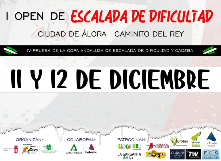 El Pabellón Municipal de Álora espera ya el final de la Copa Andaluza de Dificultad y la primera prueba CADEBA del presente curso
