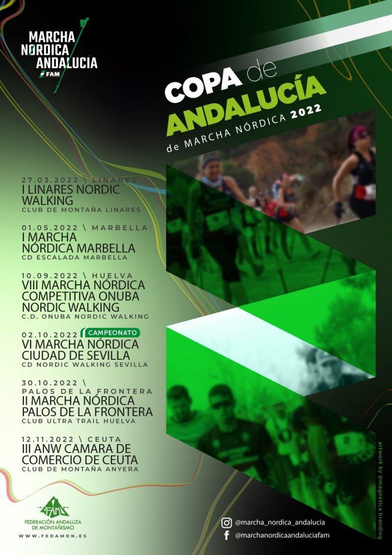 Aprobado el Calendario Oficial FAM 2022 de Marcha Nórdica