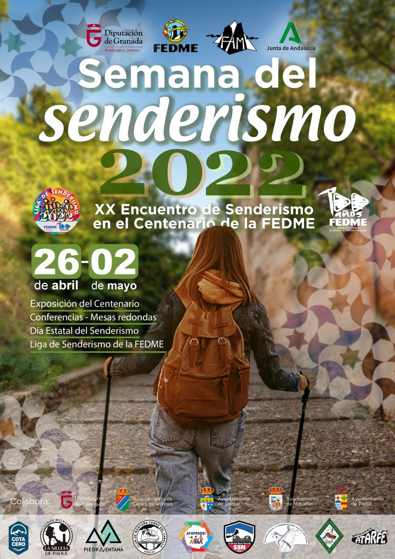 Hasta el 25 de abril te puedes inscribir para las rutas de la Semana Estatal de Senderismo 2022 en el Año del Centenario de la FEDME que se desarrollarán en Granada