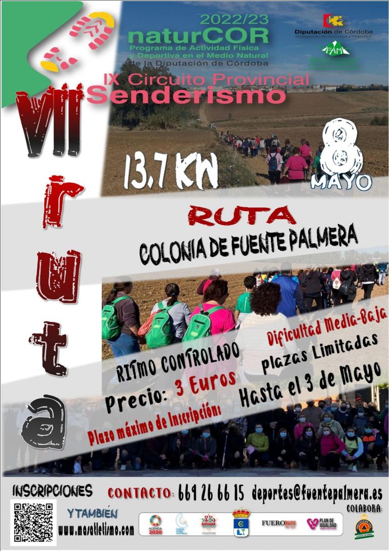 La Ruta Colonia Fuente Palmera del Circuito NaturCOR se desarrollará este 8 de mayo