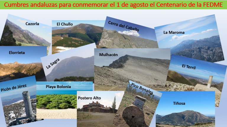 Andalucía programa 14 actividades para conmemorar este final de julio y primero de agosto el Centenario FEDME