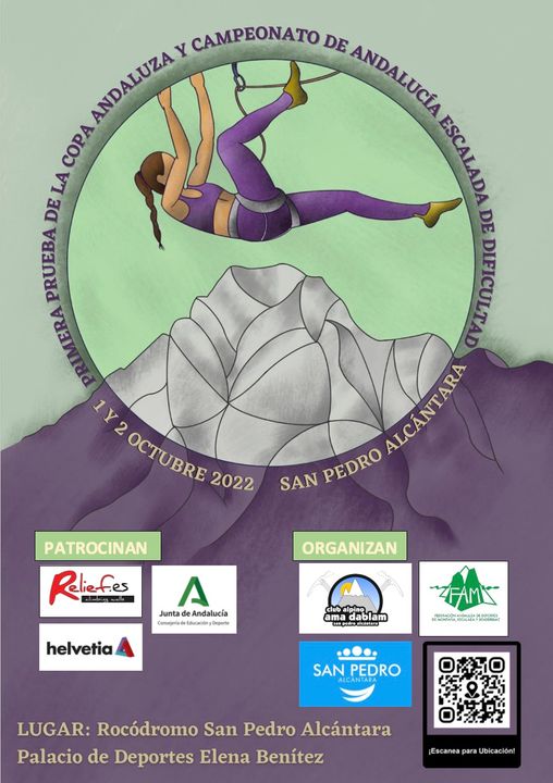 La primera prueba de la Copa Andaluza de Escalada de Dificultad 2022, el 1 y 2 de octubre en San Pedro de Alcántara