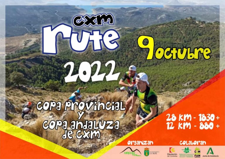 La CxM Rute 2022 decidirá los podios finales de la Copa Andaluza de Carreras por Montaña en Línea el 9 de octubre y aún te puedes inscribir