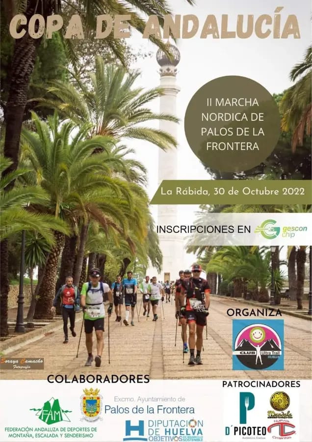 Palos de la Frontera, preparada para acoger la penúltima prueba de la Copa Andaluza de Marcha Nórdica 2022