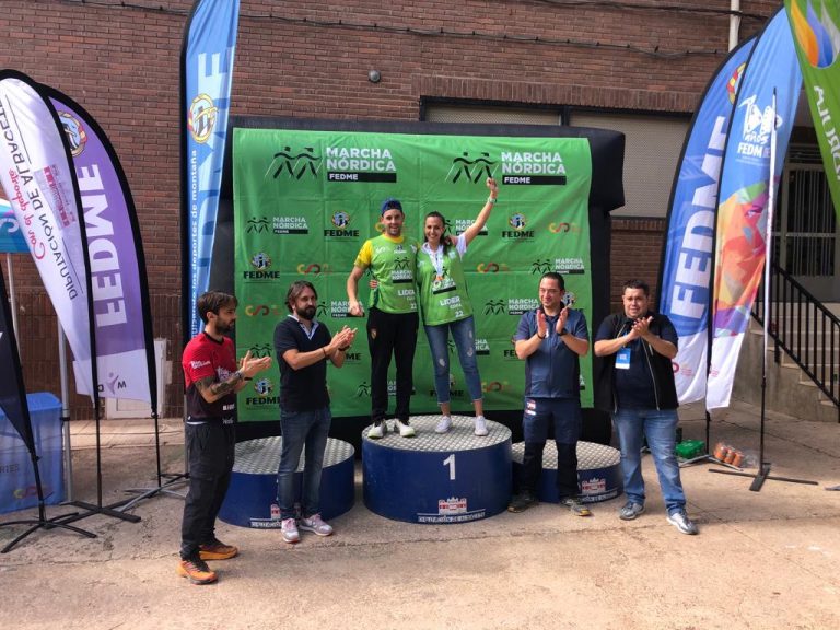 Laura Ramos confirma su liderato en la Copa FEDME de Marcha Nórdica con su triunfo en Bogarra, con Juan Carlos Cabello y Kike Villanueva en tercera y cuarta plaza absoluta
