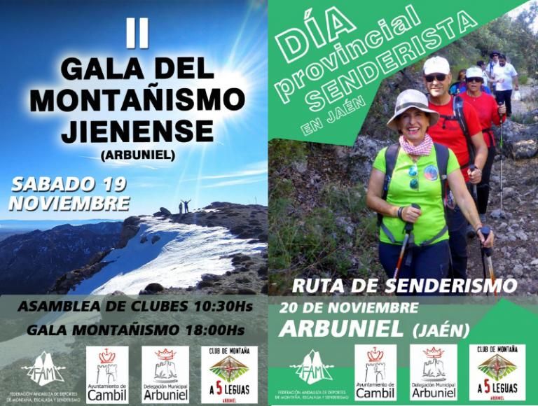 Arbuniel, sede de la Asamblea de Clubes, la Gala del Montañismo de Jaén 2022 y el Día del Senderista Jiennense