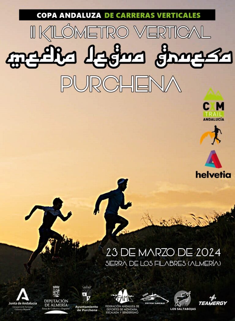 Inscripciones abiertas para el II KV Media Legua Gruesa Purchena 2024, segunda prueba de la Copa Andaluza de Carreras Verticales