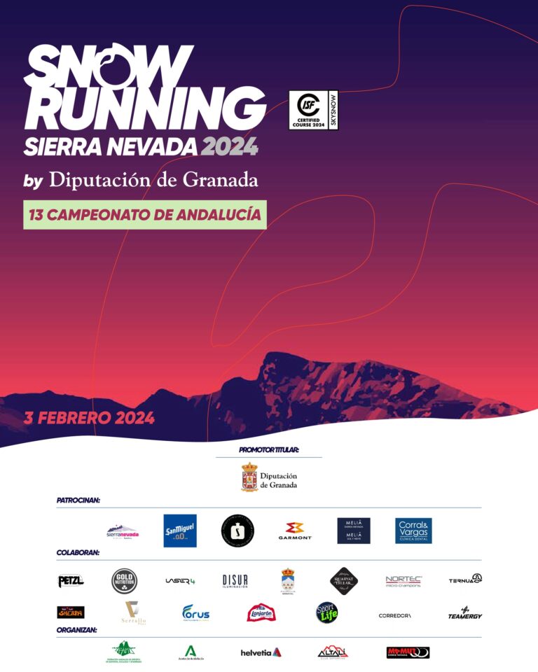 Las inscripciones para el Campeonato de Andalucía de Snow Running Sierra Nevada 2024 finaliza el 17 de enero