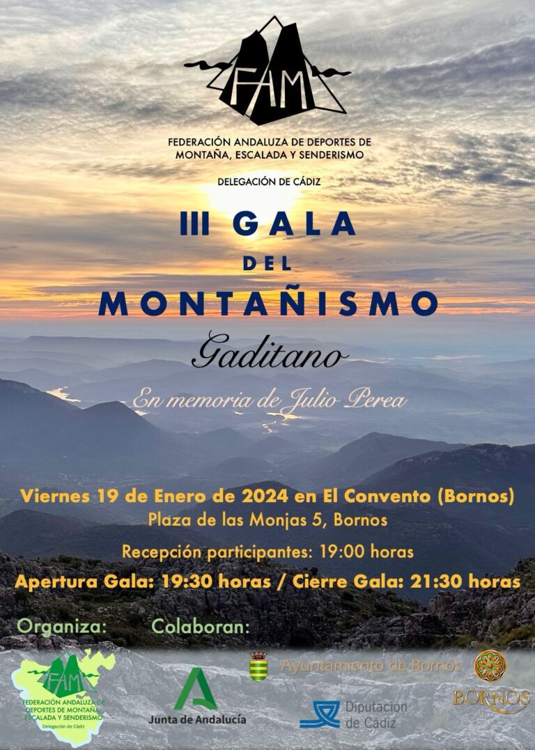 Bornos acoge este viernes la III Gala del Montañismo de la provincia de Cádiz