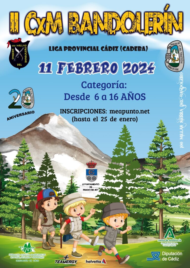 La II CxM Bandolerín del CADEBA Provincial de Cádiz aún tiene abierto el plazo de inscripción