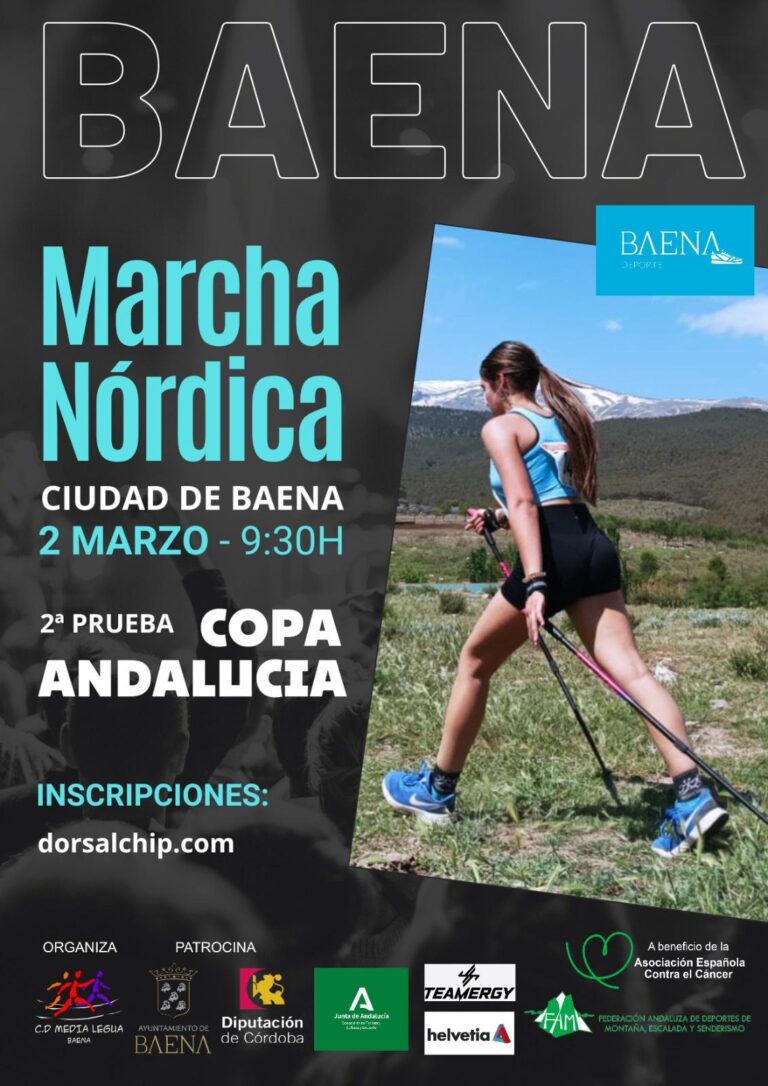 Todo preparado en Baena para la celebración este sábado de la segunda prueba de Copa Andaluza de Marcha Nórdica