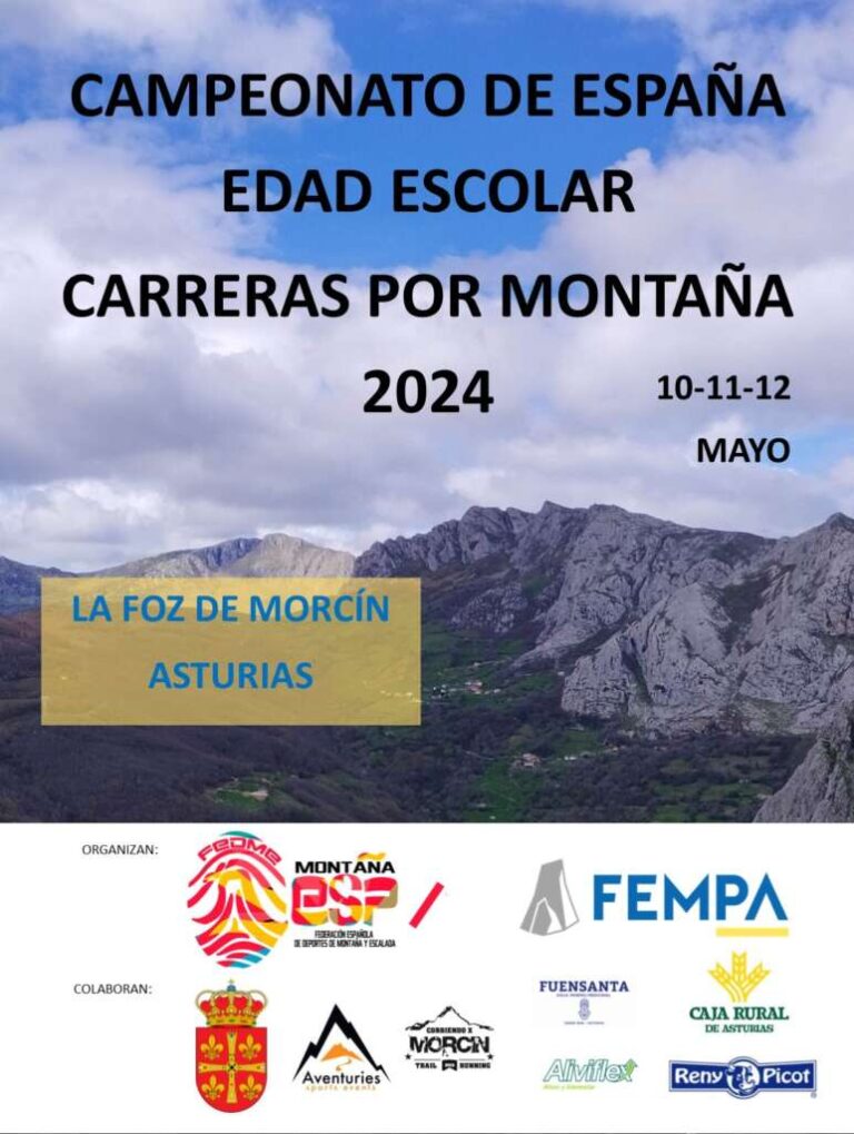 Andalucía viaja este fin de semana a Asturias al CESA de CxM en Línea y Vertical y Selecciones Autonómicas en Edad Escolar con la máxima ilusión y grandes expectativas