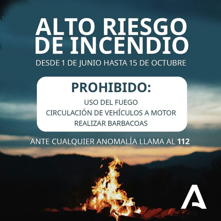 Este sábado 1 de junio entra en vigor la prohibición de encender fuego en el campo