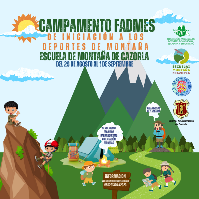 Las inscripciones para asistir al Campamento de Iniciación de los Deportes de Montaña 2024 en Cazorla siguen abiertas