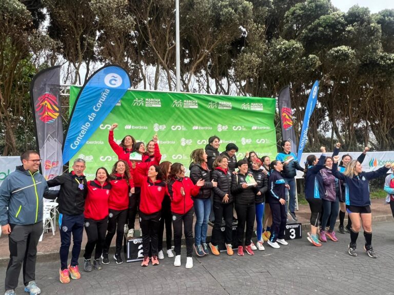 Andalucía brilla en el Campeonato de España de Marcha Nórdica en A Coruña con dos platas para el CEM Marbella, dos bronces para Multideporte Huelva y dos cuartos puestos para el Nordic Walking Sevilla