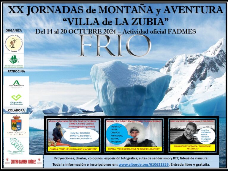 La Asociación Al Borde de lo Inconcebible organiza del 14 al 20 de octubre las XX Jornadas de Montaña y Aventura ‘Villa de La Zubia’