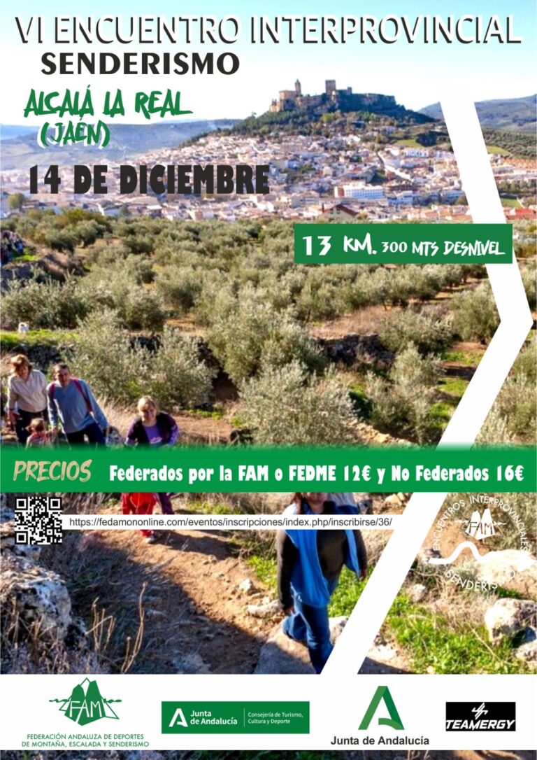 Abiertas las inscripciones para el Encuentro Interprovincial de Senderismo de Alcalá la Real