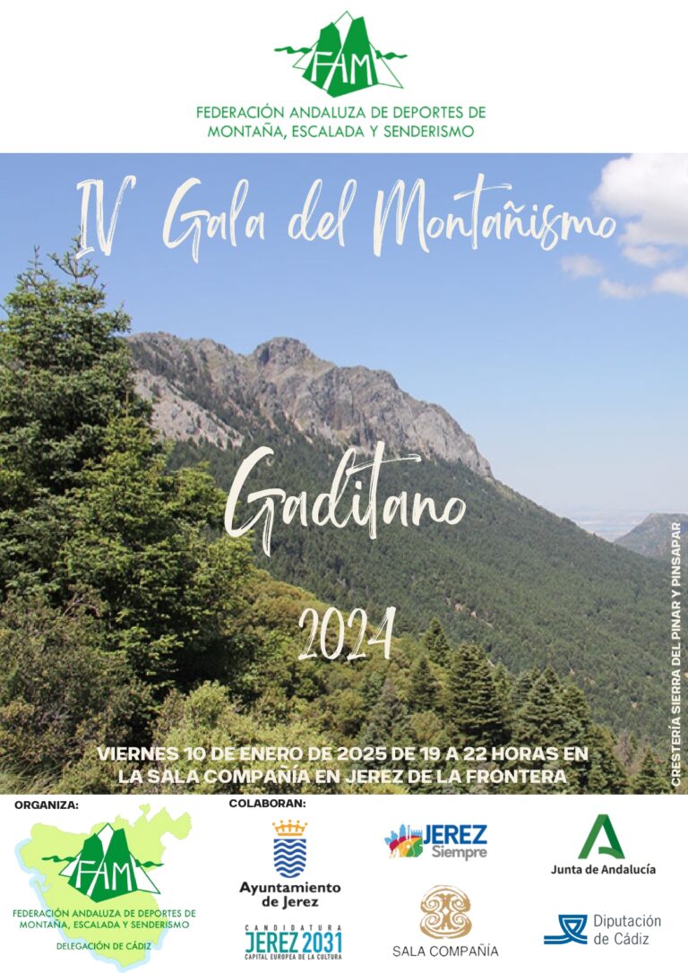 Jerez de la Frontera acoge esta tarde la IV Gala del Montañismo Gaditano