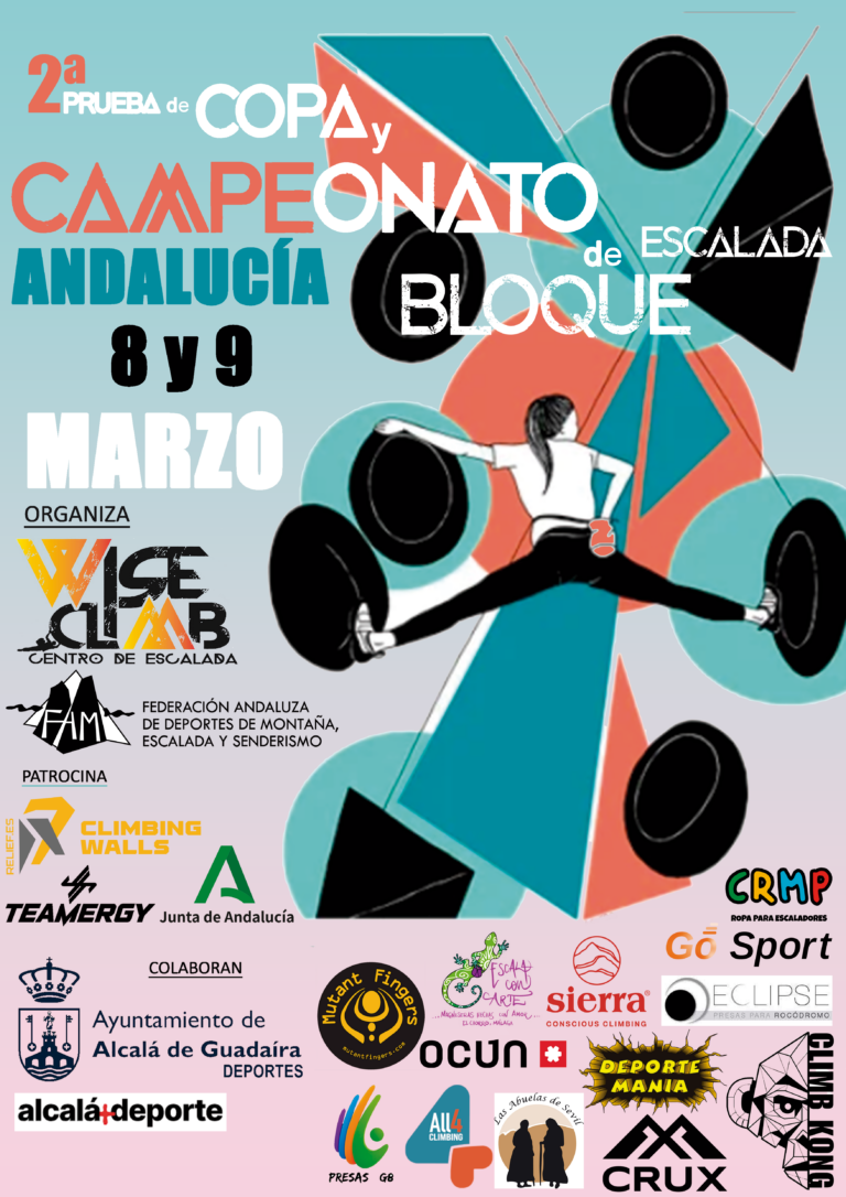 La segunda prueba de la Copa Andaluza de Escalada de Bloque se celebra este fin de semana en Alcalá de Guadaíra