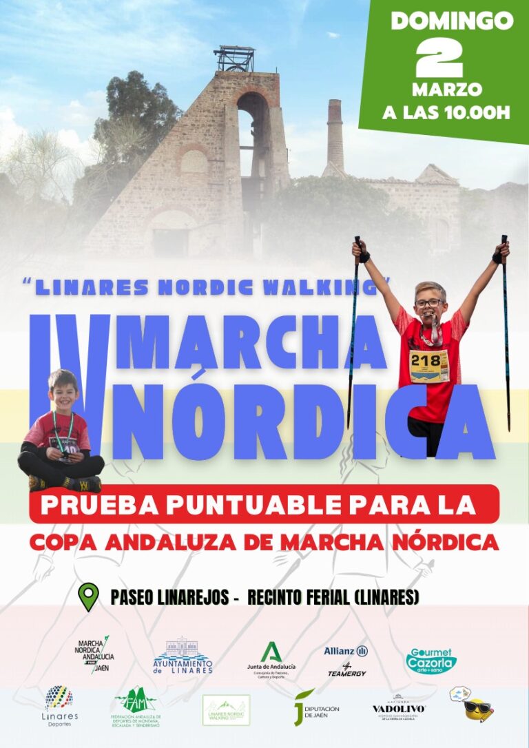 La IV Linares Nordic Walking abre este domingo la Copa de Andalucía de Marcha Nórdica 2025
