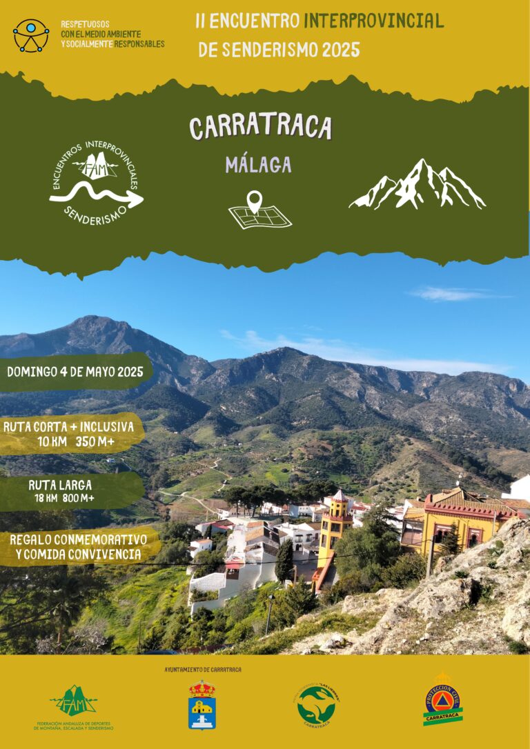 Carratraca alberga este domingo el II Encuentro Interprovincial de Senderismo 2025 de la FADMES