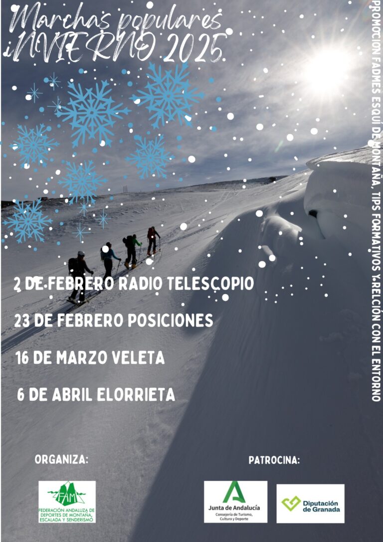 Cerradas las inscripciones para la Marcha Popular de Skimo Posiciones del Veleta del domingo 23 de febrero