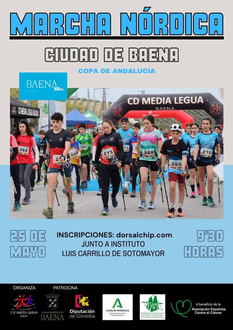 Últimos días para inscribirse a la prueba de la Copa de Andalucía de Marcha Nórdica de Baena