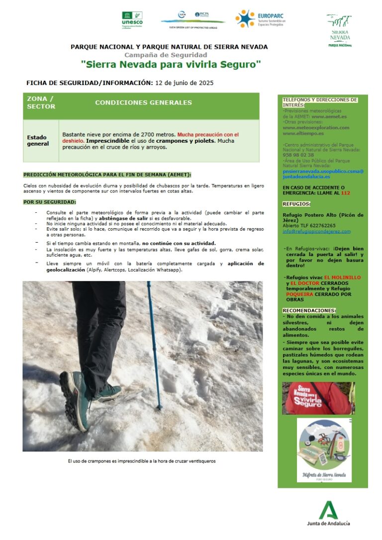 Mucha nieve por encima de los 2.700 metros, máxima precaución con el deshielo y en los cruces de ríos y arroyos