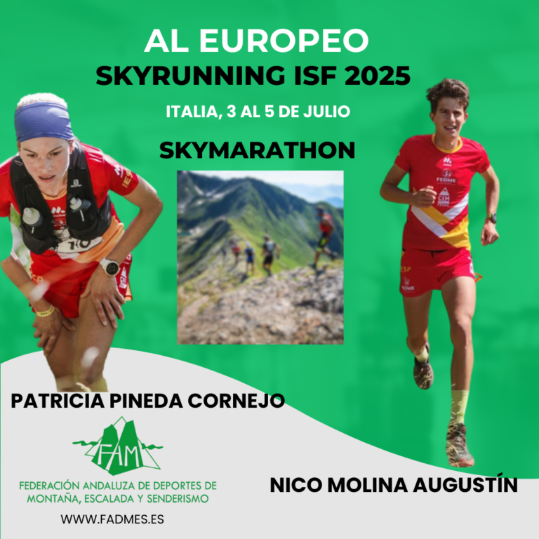 Nico Molina y Patricia Pineda, convocados para el Campeonato de Europa de Skyrunning ISF 2025 de Italia