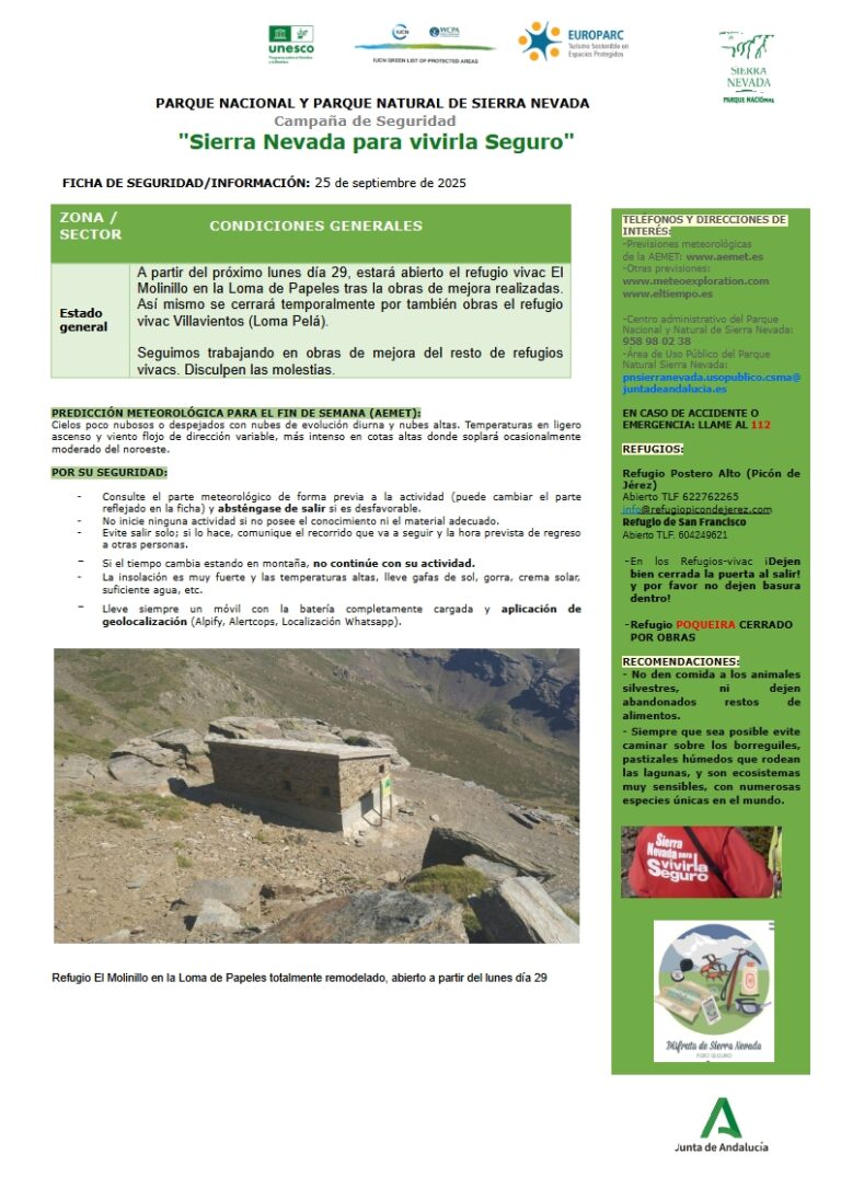 El refugio vivac El Molinillo se reabrirá el próximo lunes y se cerrará por reformas el de Villavientos