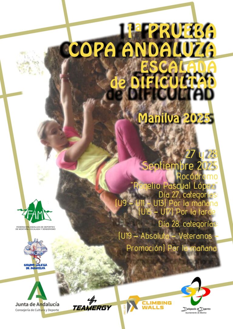 Manilva, punto de inicio este fin de semana de la Copa de Andalucía de Escalada de Dificultad 2025